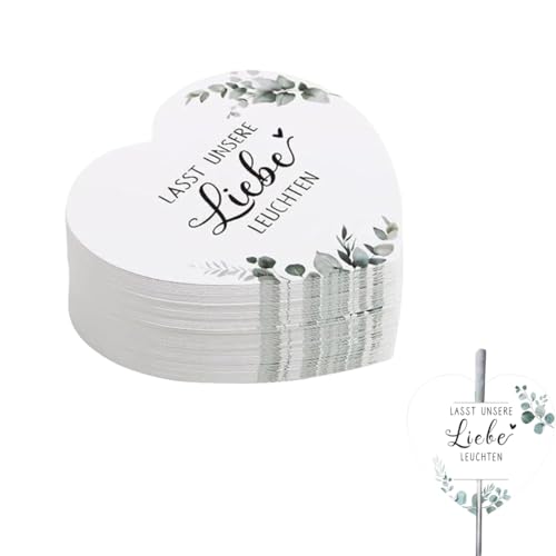 WUSJCOF 50pcs Etichette Stelline Scintillanti Matrimonio Etichette Scintille Luminose Matrimonio Cartoncini Biglietti per Nozze Sposi Promessa Anniversario Fidanzamento Decorazioni