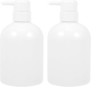 BESPORTBLE 2 Pack Soap Dispenser Bottles 6.10 inch Refillable Squeeze Soap Bottles with Pump White Lotion Dispenser Containers for Shampoo Body Wash Hand Bathroom Daily Supplies