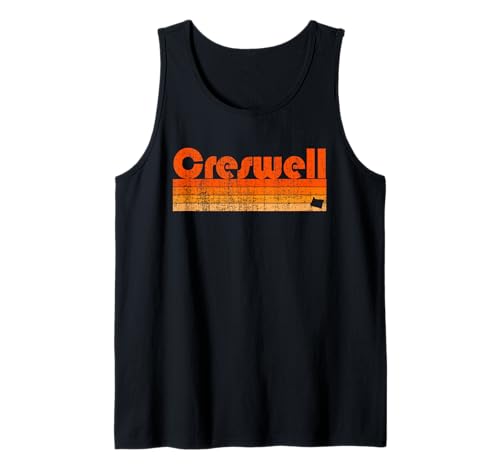 Estilo retro de los 80 en Creswell, Oregon Camiseta sin Mangas
