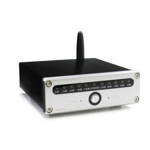 FX-AUDIO- WR-02J[シルバー] 低遅延 Bluetooth レシーバー 光 同軸 RCA 3系統出力 オーディオ専用設計 VUメーター ワイヤレス