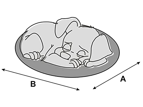 Pillowprim Hundehöhle Hundebett Hundesofa Hundekissen Hundehütte Hundekorb Hundecouch Ruheplatz Haustierbett Hundeliegen Kissen,Graphit, R1: 65 x 50 cm