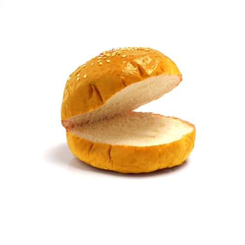 MR.DOBELINA Sésamo Potato Burger Buns - Pan Hamburguesa Americano Made in Italy - Pan para Deliciosas Hamburguesas, Smash Burgers y Sándwiches - Suaves en Pan de Patatas Italianas (12 buns, Sésamo)