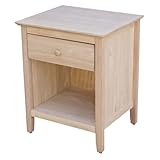 International Concepts Solid Wood Unfinished Nightstand