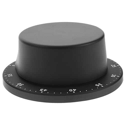 ERINGOGO Temporizador Mecánico de Cocina Negro con Carcasa de Acero Inoxidable Recordatorio Magnético para Horno y Nevera Regresiva Fácil de Usar para Hogar y Restaurante