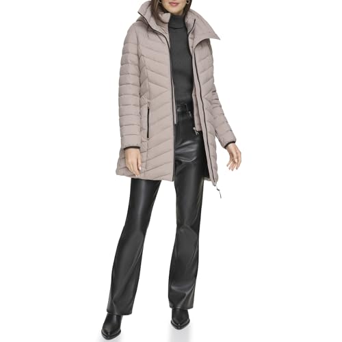 Veste polaire de luxe DKNY couleur chardon taille XS coupe élégante pour femme