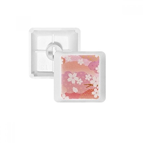 Keycaps PBT Cherry Blossoms Nuages Rose pour customiser un clavier mécanique blanc OEM R4