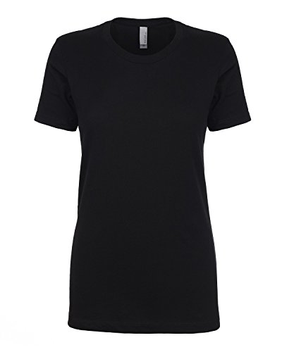 Next Level Apparel Women's Crewneck Short Sleeve T-Shirt, M, BLACK