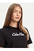 Calvin Klein Women’s Short Sleeve Classic Logo Cotton T-Shirt, Black (Black), M #1