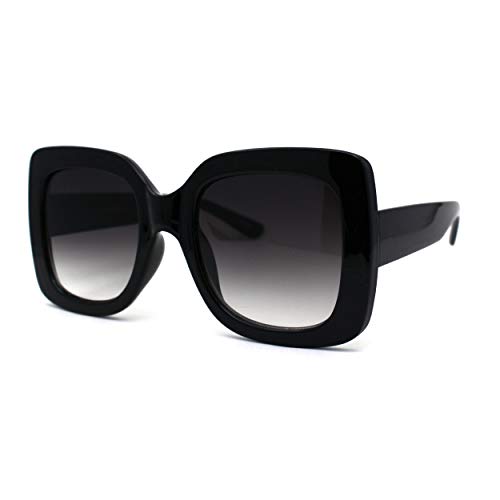 Womens Mod Thick Plastic Rectangle Butterfly Sunglasses2