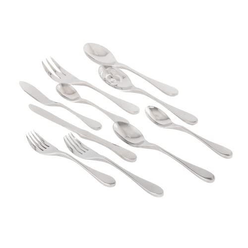 KNORK's Original Flatware Set - 45 Piece Glossy Silverware Set with Knork Forks - Durable and Stylish Knork Flatware Set for Everyday Use, Service for 8 by KNORK - Used condition - Image 7