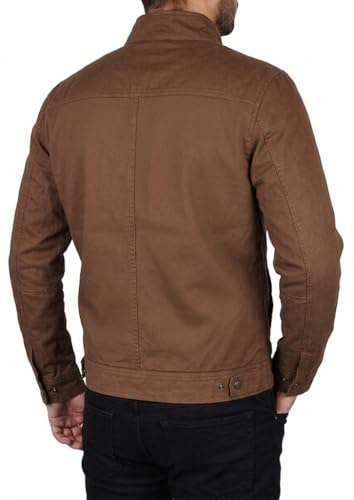 Image of Summer Lightweight Canvas Breathable Cotton Jacket For Men | Punk Gothic Brando Biker Coat Classic Rock Streetwear Belted Jacket