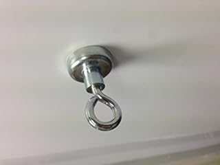 Supa-Mag Grade N35 Neodymium Pot Magnet 20mm Dia with Eye. 10kg Max. Pull Strength