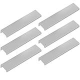 LC LICTOP 5.9 Inch Silver Finger Pulls for Cabinet 6Pcs, 5 Inch Hole Spacing, Aluminum Alloy Edge Pulls Furniture Handle, Back Mount Concealed Handles for Cupboard, Drawer, Dresser, Wardrobe