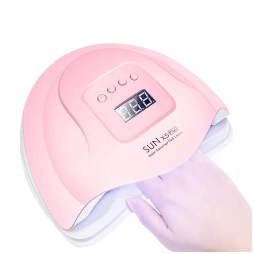 Gleevia UV Nail Dryer Lamp Automaic Senson 45 UV Light 4 Timer 10 30 60 90S Professional Manicure Pedicure for UV Gel, UV Builder, Gel Nail Polish Dryer (Sun X5 Plus_54W, Pink) - Image 6