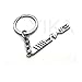 YIKA Key Chain Key Chain AMG3D LOGO Stainless Keychain Keyring (silver)