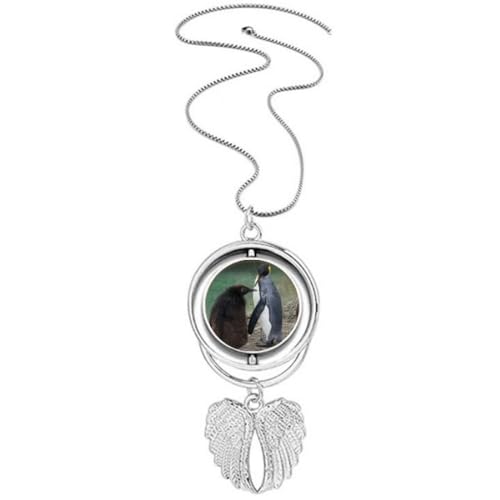 Collier pingouin ailes d'ange, bijou oiseau antarctique idéal pour sublimer vos tenues d'hiver