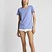 Sleep Shirts for Women - Pajama Tops for Women,Modal Round Neck Solid Color Pajamas Top Blue
