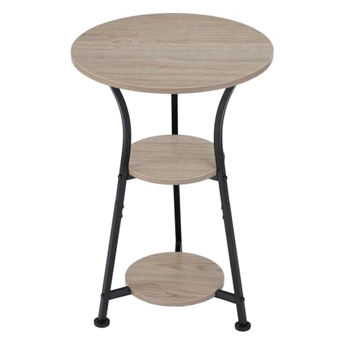 Dulcii Small Round End Table for Narrow & Small Spaces, 3 Tier Round Accent Table, Round Side Table Living Room,Small Round Nightstand Bedside Tables for Bedroom by dulcii - Image 9
