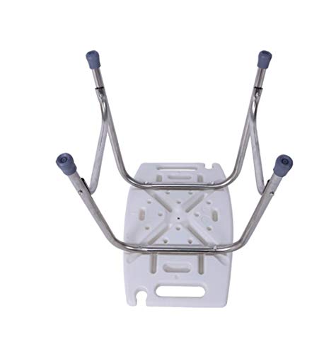 Nivok Bath Stools,Shower Chair Bath Seat, Height Adjustable Stainless Steel Bathroom Bath Chair Pe Bench Plate Curved Design,Bear 200Kg #TOP5