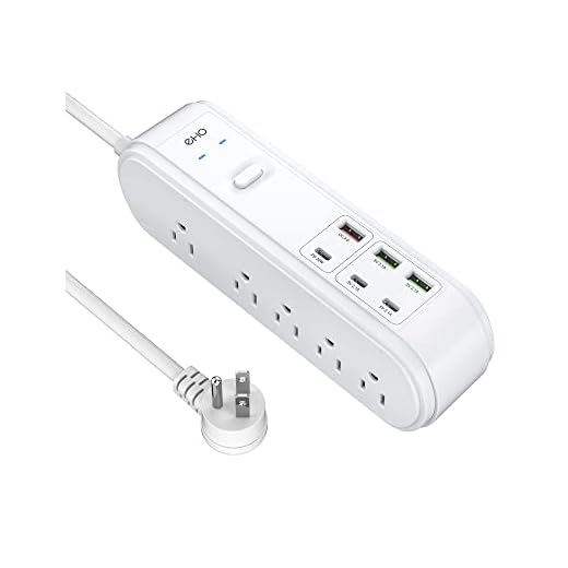 PD 20W USB C Power Strip Surge Protector, 10 Outlets and 3 USB C&3 USB A Ports, 6ft Extension Cord, Overload Protection, Desktop High-Speed Charging Station Power Bar for iPhone 14, 1875W/15A, 4500J