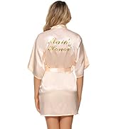 Damen Brautjungfern Kimono Bademantel - Hochzeitsrobe Für Brautparty Und Pool