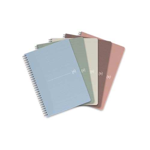 Cahiers lignés A5 Oxford Office My Rec'Up recyclés lot de 5 pour la prise de notes