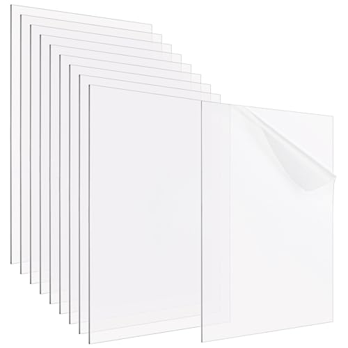 やぬき 10枚セット アクリル板 300*200mm 厚さ1.8mm アクリル 板 透明アクリル板 保護フィルム付き 透明度が高い 塗装 DIY制作 絵画 教育