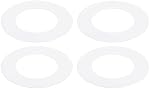 Anneau blanc pour 4 Encastré de cannes encastrées lumières pour plafonniers luminaires, 4 Diamètre intérieur du paquet de 4,3 pouces, diamètre extérieur de 6,7 pouces, construction en acier