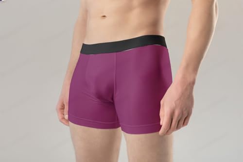 Image of HK47 Men Underwear Pack, Ice Silk Stretchable Breathable Trunks, Regular Fit Men's Brief, Anti Bacterial Quick Dry Innerwear for Men