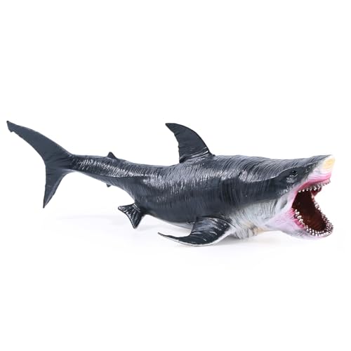 kukifun 11 Megalodon Hai Spielzeug realistische Tiefsee Riesen Ozean Tier Figur mit beweglichen Kiefer für Kinder Party Favors Kuchen Dekor Bad Spielen Sammlung