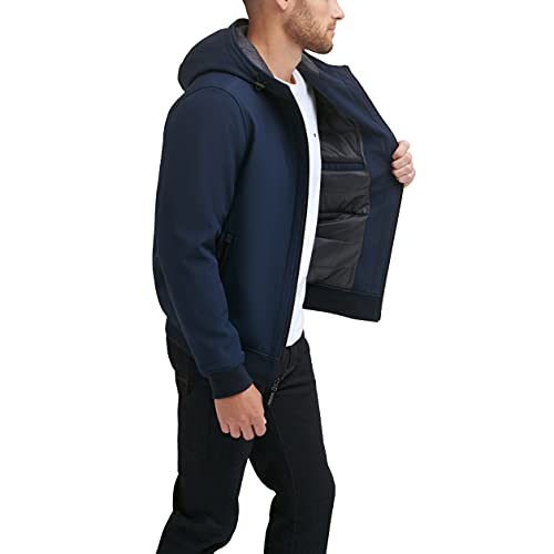 Tommy Hilfiger Mens Soft Shell Active Filled Bomber Jacket, Midnight Quilted Lining, X-Large Us #TOP4