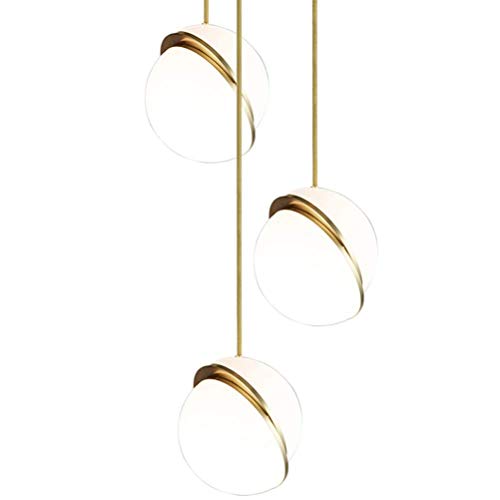 Lustre moderne chambre à coucher or au design épuré et créatif