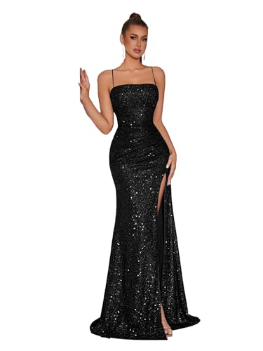 ADYCE Elegant Evening Dress Women Party Long Formal Dress Sequined Strap Ladies Gown Bodycon Floor Length Female Outfits