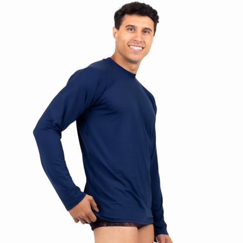 Camisa Térmica Masculina Segunda Pele Praia Surf Proteção Uv Tamanho:XGG;Cores:Azul Marinho