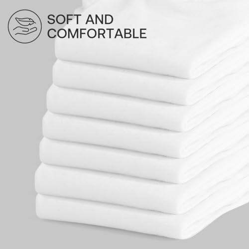 5-Pair Pack Ankle Socks Men Breathable Casual Low Cut Socks for Women Men (White74000)4