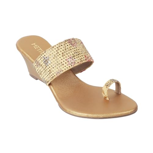Image of Metro Women Ethnicwear Wedge Heel Sandal