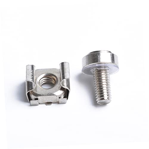 2 Conjuntos Montar Nozes Do Servidor Parafusos De Rack De Servidor Porcas De Armário De Aço Carbono