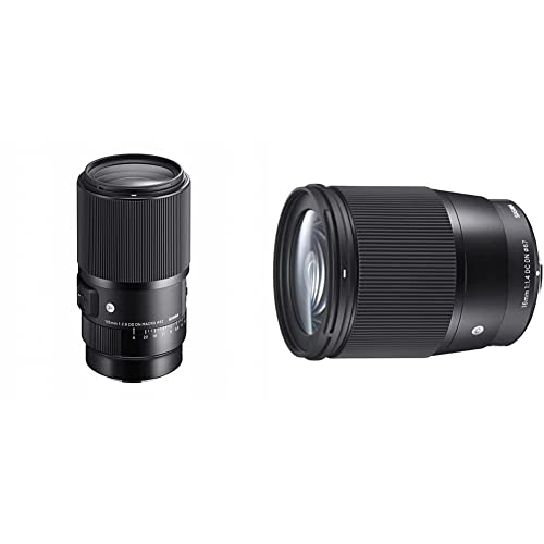 Sigma 105/2,8 DG DN Macro Art für Sony-E, Medium & Sigma 402965 16mm F1,4 DC DN Contemporary Objektiv (67mm…