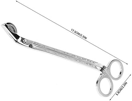Hztyyier Candle Wick Trimmer Scissor, 6.9 Inch Oil Lamp Candle Accessories Trimmer Scissors Deep Into Candles to Cut Spent Wicks(Sliver)