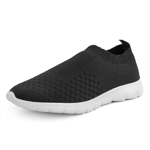 Image of Kraasa Men's Slip on Walking Shoes Ultra Light Breathable Non Slip Running Shoes Casual Fashion Sneakers Mesh Workout Sports