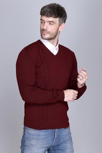 Image of V Neck Wool Sweater Pullover for Men Winter Fullsleeve | Warm Fabric