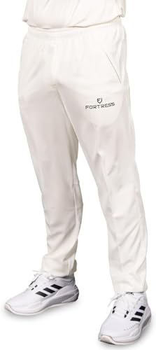 FORZA - Fortress Pantalons de Cricket pour Hommes | Tailles XS-XXL | Fabriqués Entièrement en Polyester (L)