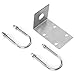 L-Bracket, Stainless Steel U?Bolt Clamp Car Ham Radio Antenna Mount, for Vehicle-Mounted Radio UV, HF Antenna
