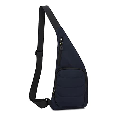FANDARE Ultraleicht Brusttasche Sling Bag Herren Damen Bauchtasche Umhängetaschen Schultertasche Crossover Daypacks für Outdoor Reisen Camping Wanderrucksäcke Crossbody Pack Blau b
