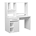 South Shore Narrow Home Office Computer Desk with Hutch, Pure White