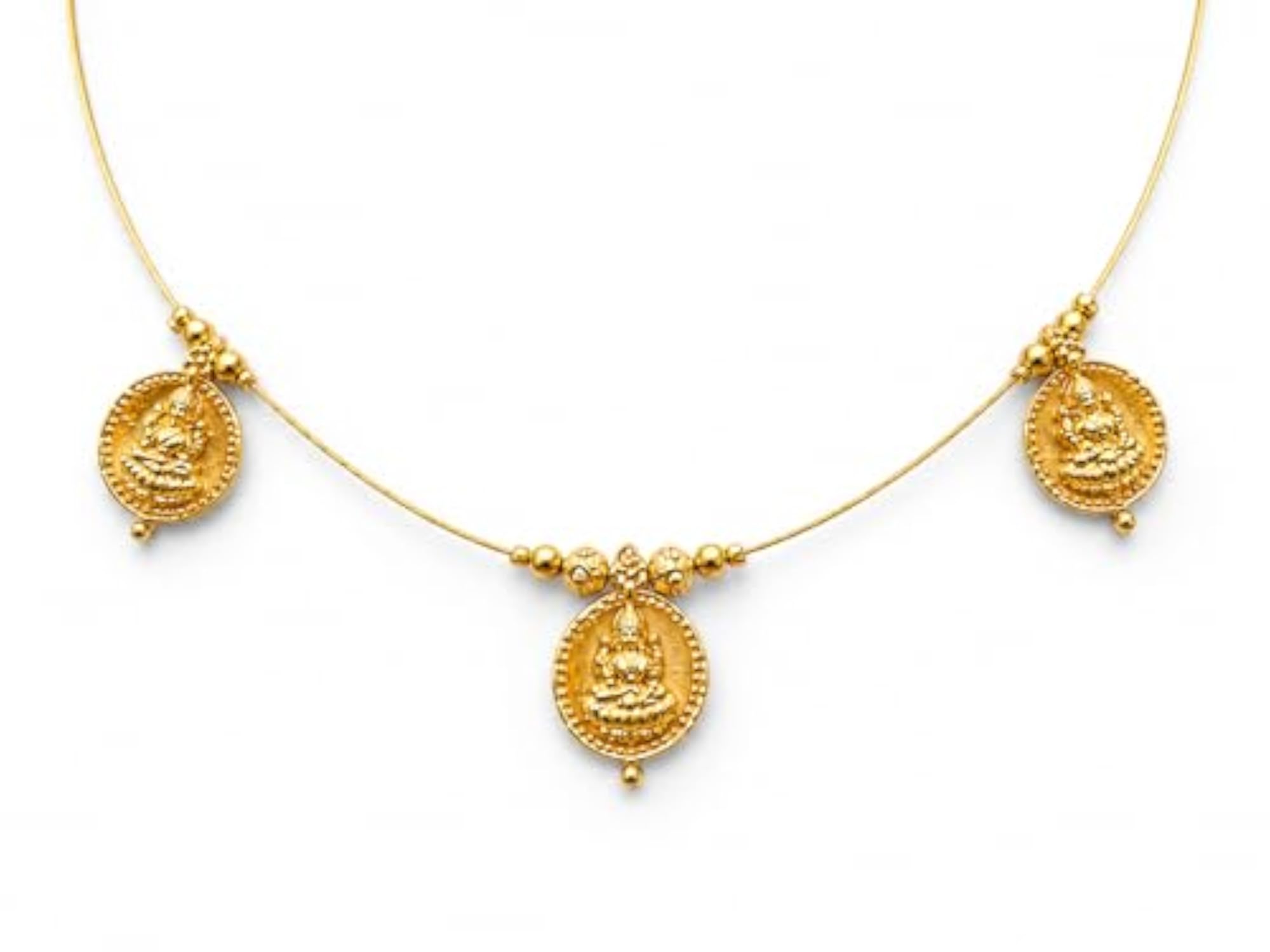 Premium Lakshmi Coin Chain Necklace for Women, Traditional Design