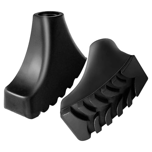 Puntas De Goma para Bastones - Casquillos De Goma para Bastones | Puntas De De Trekking Multifuncionales | Punta De Bastón De Repuesto Antideslizante | para Accesorio De Muleta De Bastón Pleg