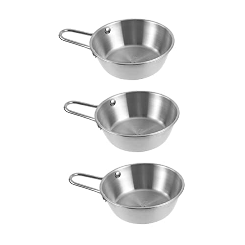 BESTOYARD Tazones Tradicionales Coreanos De Acero Inoxidable 3pcs Olla De Ramen Tazón De Arroz Vino De Arroz Plato De Sopa