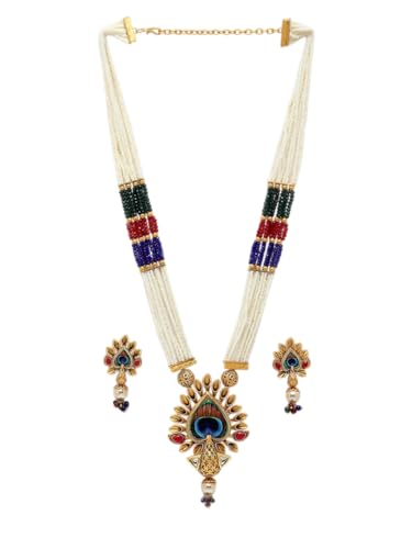 Juego de joyas de latón dorado DMZ-2573 el regalo perfecto de perlas