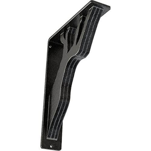 Ekena Millwork BKTM02X07X10TDAAPW Metal Bracket, 2" W x 7 1/2" D x 10" H, Antiqued Pewter